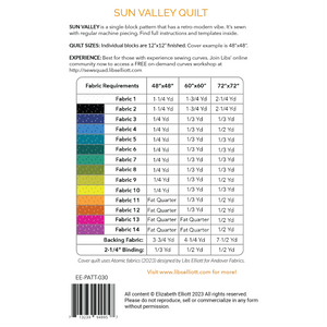 Sun Valley Quilt Pattern - PDF Download