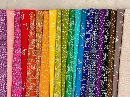 DEAR DIARY Fabric Collection for Andover Fabrics Century Solids by Libs Elliott