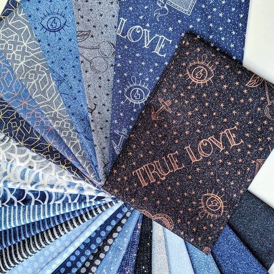 ALMOST BLUE Fabric Collection by Libs Elliott