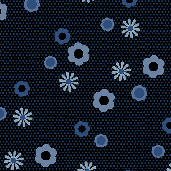 Pin Dot Posy in Indigo