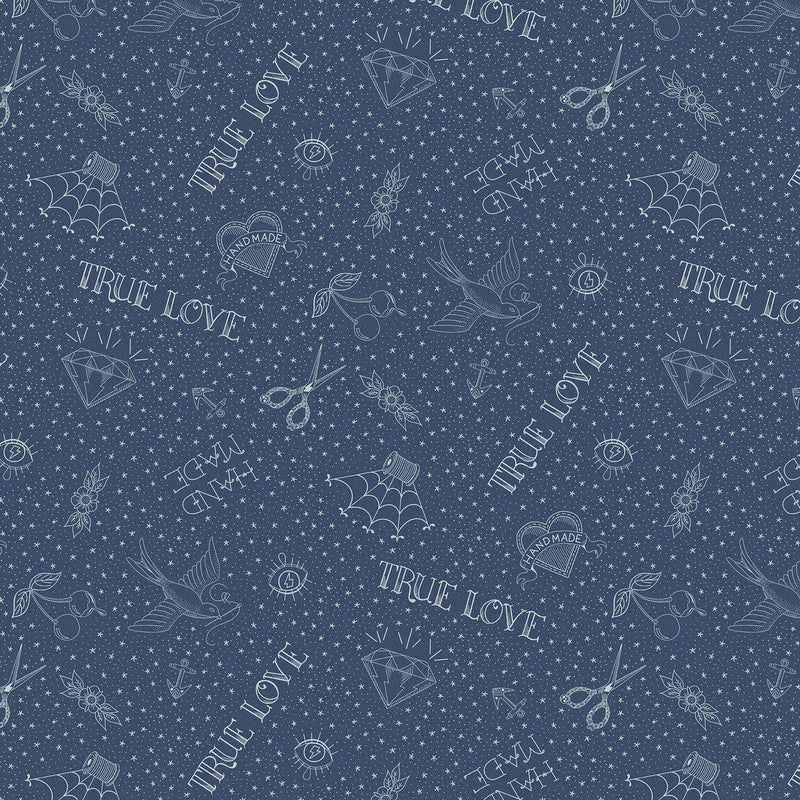 Almost Blue - Draw in Indigo Metallic