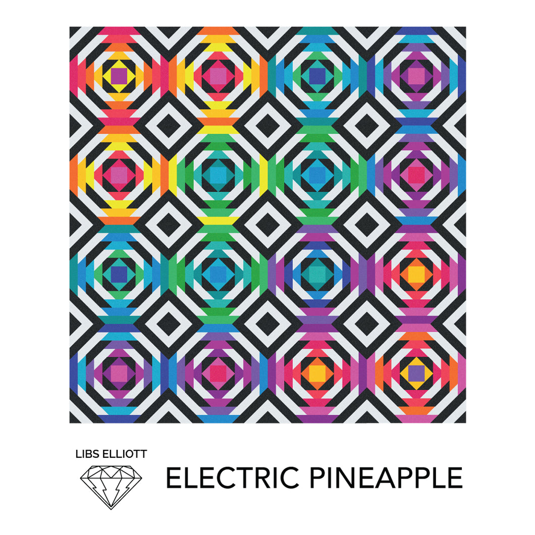 Electric Pineapple Quilt Pattern- PDF Download