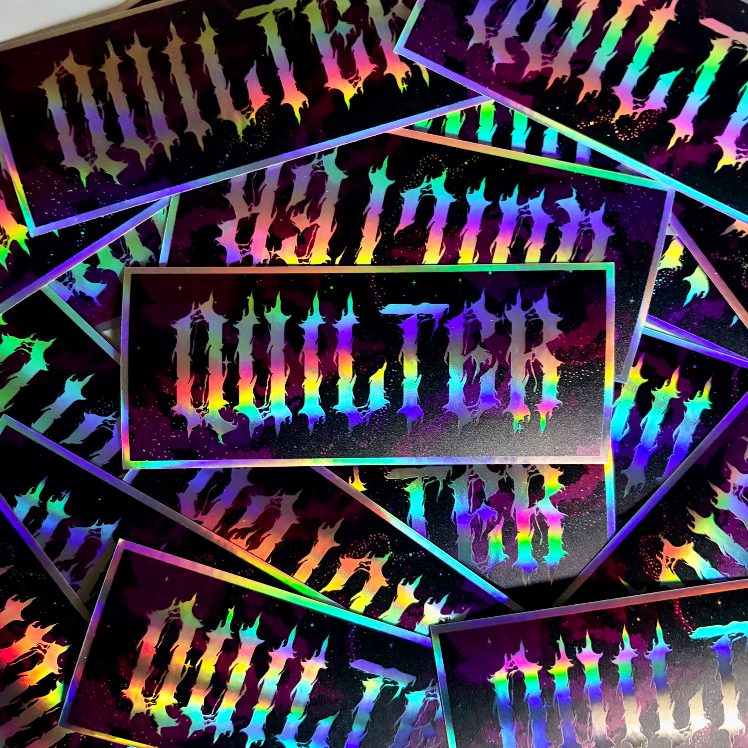Heavy Metal 'Quilter' Holographic Sticker