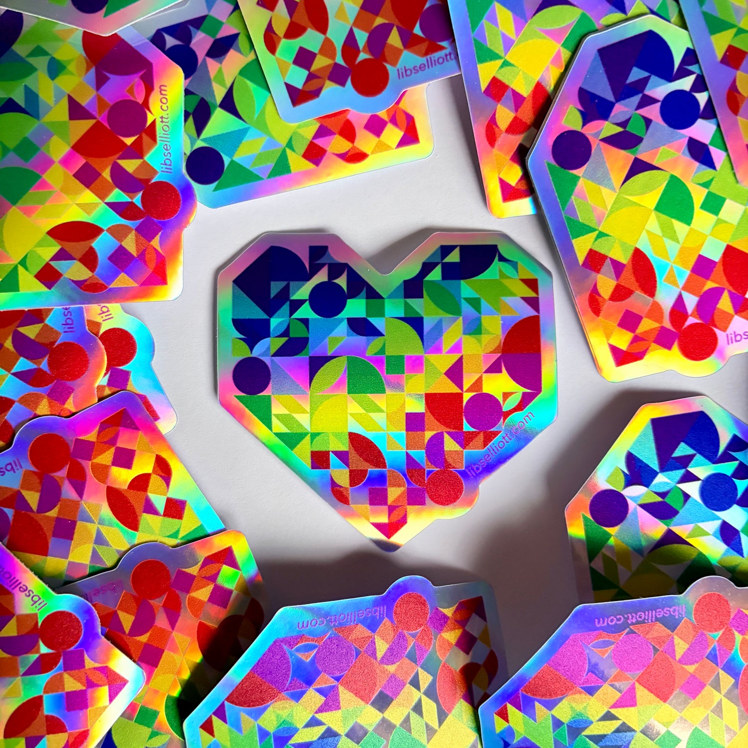 Rainbow Heart Holographic Sticker
