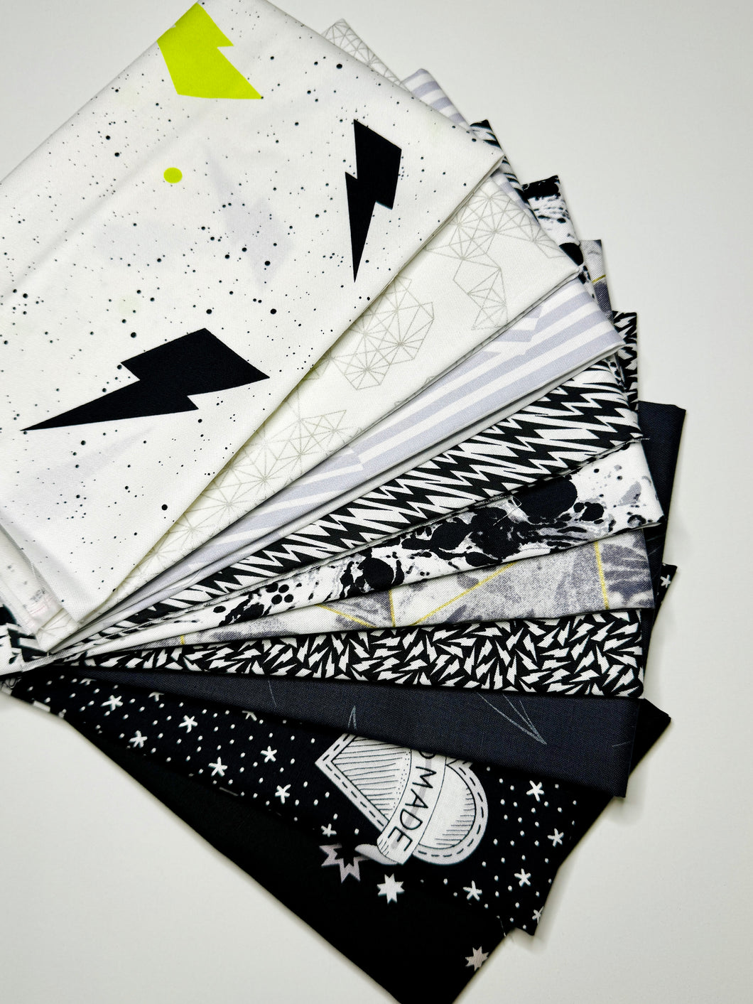 Black & White Mystery FQ Bundle - 10 Out-of-Print (OOP) Libs Fabrics