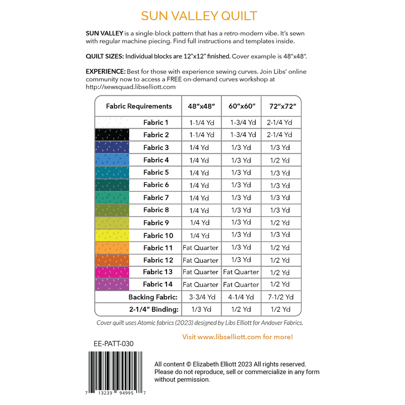 SUN VALLEY Quilt Pattern
