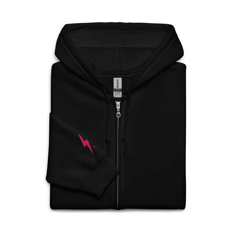 Hot Pink 'Quilter' Unisex Zip Hoodie