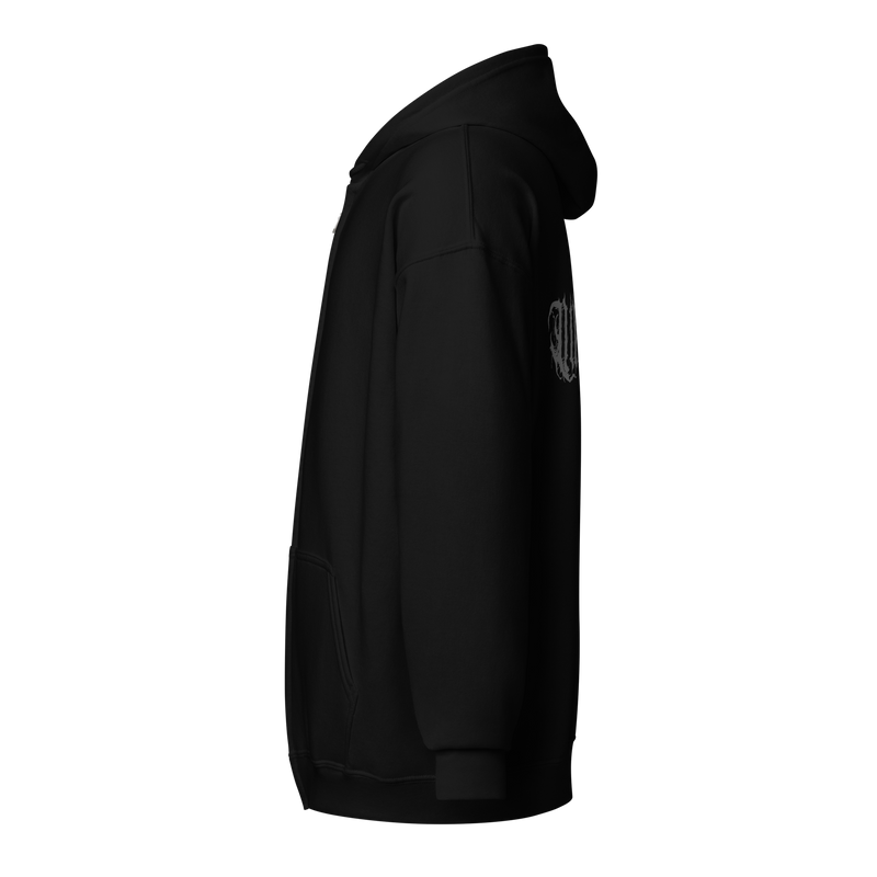 Black-on-Black 'Quilter' Unisex Zip Hoodie