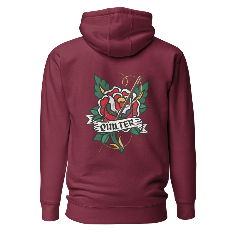 Tattoo Quilter Motif Unisex Hoodie
