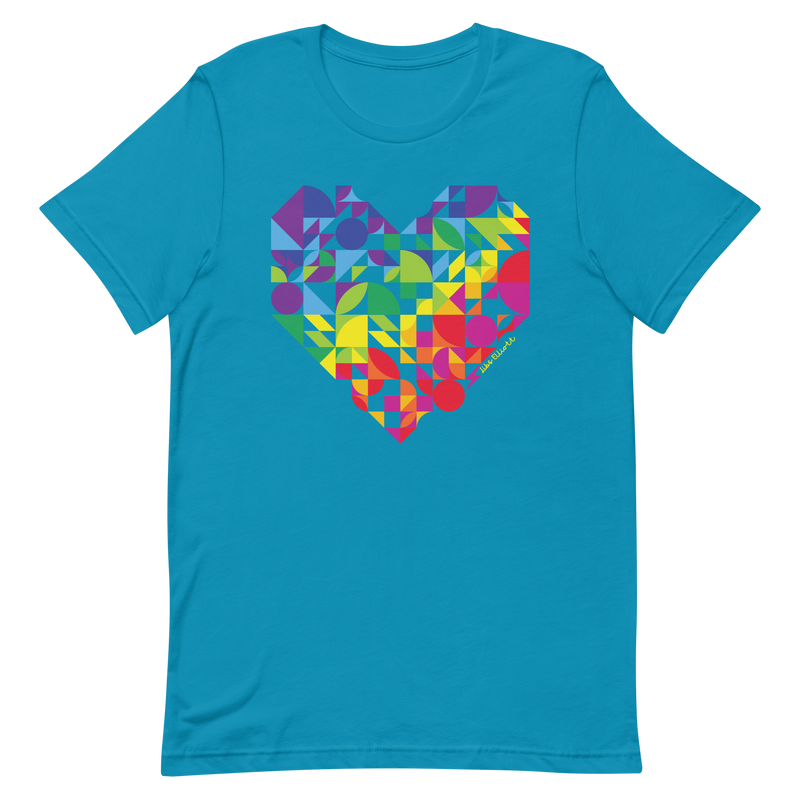 Rainbow Heart Unisex T-shirt