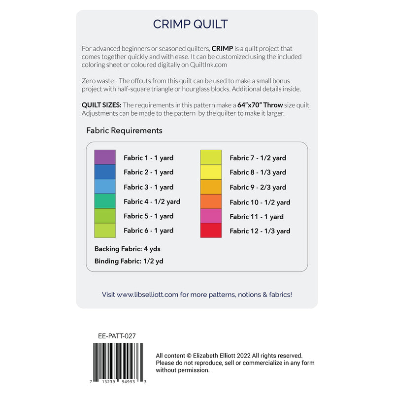 CRIMP Quilt Pattern