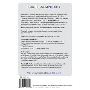 Heartburst EPP Quilt Pattern - Downloadable PDF