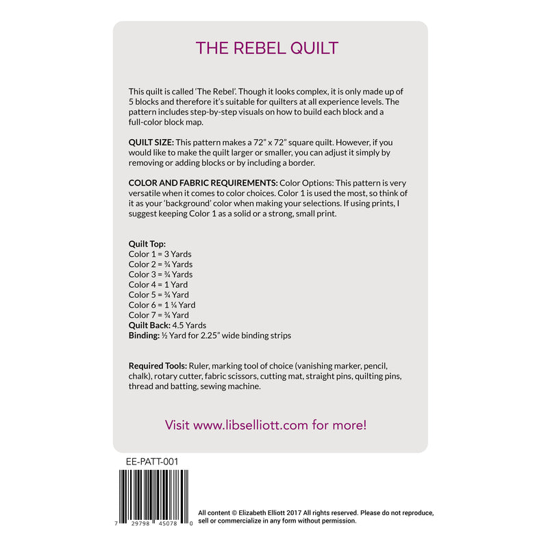 REBEL Quilt Pattern