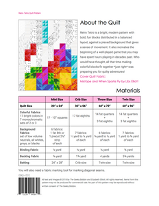 Retro Tetro Quilt Pattern - PDF Download