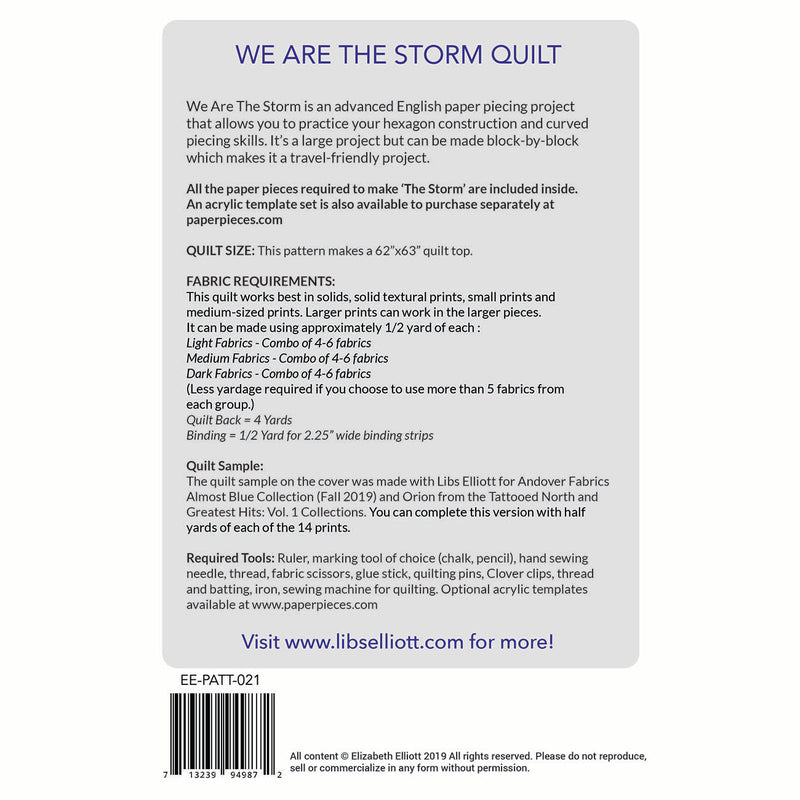 WE ARE THE STORM EPP Quilt Pattern
